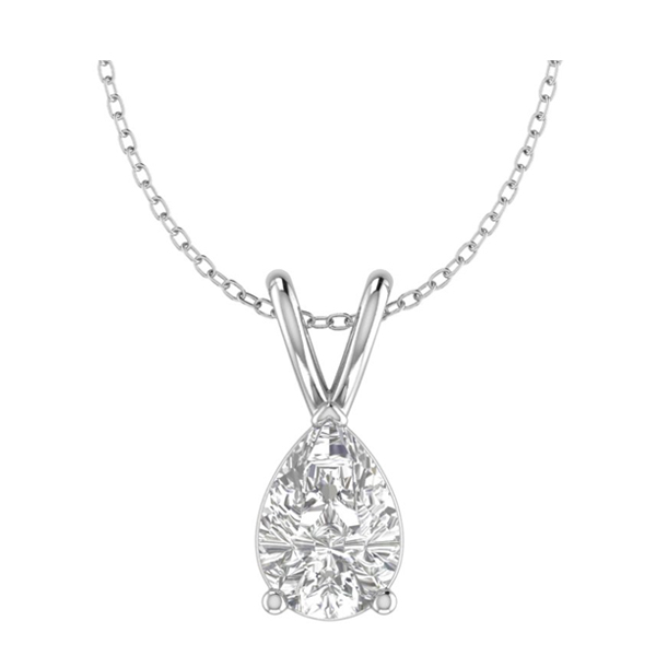 0.32 TDW Pear Brilliant Cut Diamond | Pendant With Chain | 18K Rose Gold at  Rs 33200 | Diamond Pendants in Surat | ID: 2849265607512