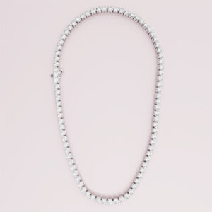 DIAMOND RIVIÈRE NECKLACE<BR>5.55 to 6.60 Ct.  in 18k Gold