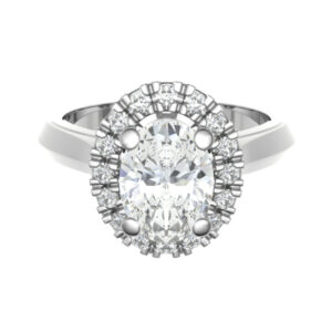 Classic Halo Ring for Oval Cut Diamonds 18k Gold / Platinum