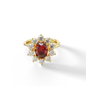 CRIMSON SUNFLOWER RING<br>1.40 Ct. Ruby & 1.00 Ct. Diamonds in 18K Gold<span class="text-right" style="position: absolute;right: 2px;top: 2px;width: 25%;height: 12.5%;"><img alt="360 ° View" title="360 ° View" style="width: 100%; max-width: 43px; position: absolute;top: 0;right: 0;margin: 0 !important;" src="https://diamondsantwerp.com/wp-content/uploads/2023/07/sr-attachment-icon-360_one.png"/></span>