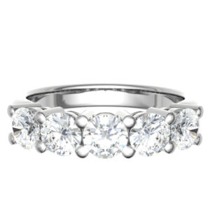 FIVE STONE DIAMOND RING<br> 1.50 Ct. 18K Gold