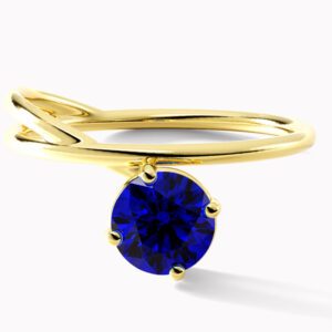 SPIRAL SAPPHIRE RING<br>0.80 Ct. Sapphire Diamond in 18K Gold