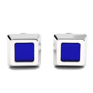 6.00 CT. PREMIUM LAPIS SQUARE CUFFLINKS<BR>in 18k White Gold