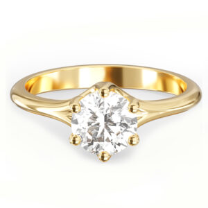 6-Prong Elegance Setting 18K Gold / Platinum