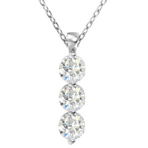 SIGNATURE TRIO DIAMOND PENDANT<BR>1.50 ct. 18K Gold