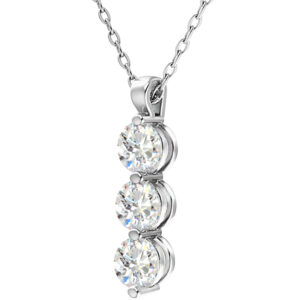 SIGNATURE TRIO DIAMOND PENDANT<BR>1.50 ct. 18K Gold