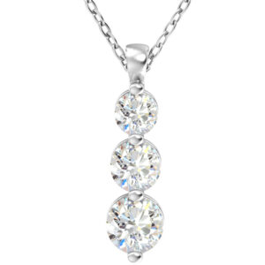 Signature GRADUATED TRIO DIAMOND PENDANT<BR>1.50 ct. 18K Gold