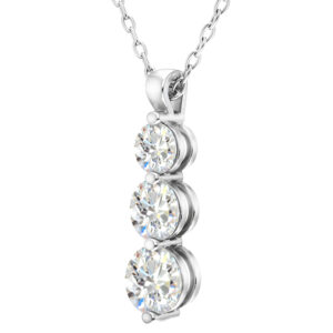 Signature GRADUATED TRIO DIAMOND PENDANT<BR>1.50 ct. 18K Gold