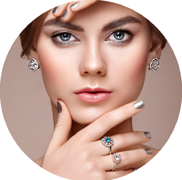 Different types of jewelry: rings, necklaces, bracelets, earrings, etc.